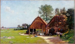 Pesupaikka, Normandia, n.1918 tekijältä John Leslie Thomson