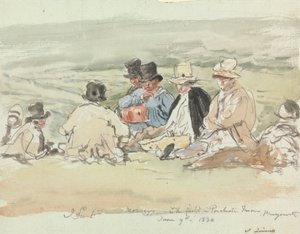 Mowers in the Field, Porchester Terrace, Bayswater, 9. kesäkuuta 1830 tekijältä John Linnell