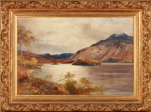 Loch Katrine (öljy kankaalle) tekijältä John MacWhirter