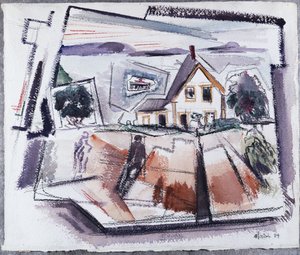 Deer Isle, Stonington, nro 10, Maine (vesiväri ja lyijykynä paperille)