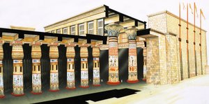 Hypostyle Hallin osan jälleenrakennus