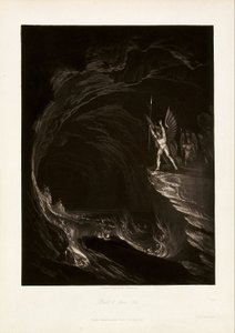 Saatana herättää langenneet enkelit, kirja 1, rivi 314, John Milton, Kadonnut paratiisi -teoksesta. tekijältä John Martin