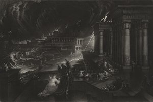 Seitsemäs rutto, noin 1824 (mezzotint) tekijältä John Martin