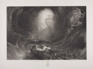 Vedenpaisumus, n. 1828 (wc paperilla) tekijältä John Martin