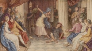 Pyramus ja Thisbe, Kesäyön unelma, V näytös, kohtaus I, n. 1840 (wc paperilla)