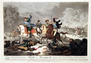 Bonaparten lento Krasnoin taistelusta (Krasnoje) 1812 - Wright, John Massey (1777-1866) - 1814 - Akvatinta - 42,1x57,5 - Yksityiskokoelma
