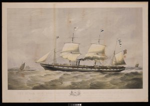 Höyrylaiva Iso-Britannia... omistajat Gibbs  Co... Ison-Britannian ja Amerikan yhdysvaltojen kansalle, Tämä levy on omistettu kunnioittavasti... tekijältä John McGahey