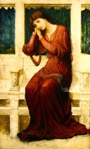Kun suru tulee kesäpäivälle Ruusut kukkivat Vainissa, n. 1910 (öljy kankaalle) tekijältä John Melhuish Strudwick