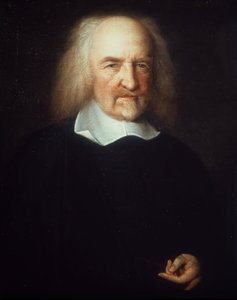Muotokuva Thomas Hobbesista. Englantilainen filosofi. (1588-1679) - John Michael Wrightin maalaus. Lontoon kansallinen muotokuvagalleria
