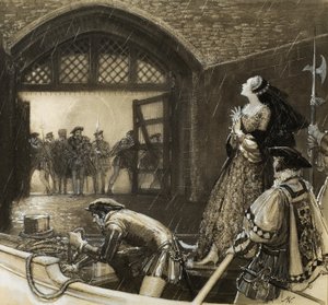 Ann Boleyn () saapuu Toweriin. tekijältä John Millar Watt