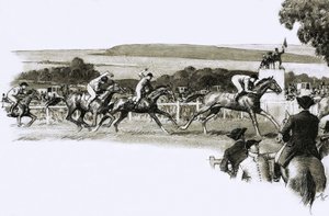 Ison-Britannian kuuluisin tasainen kilpailu, Derby. tekijältä John Millar Watt