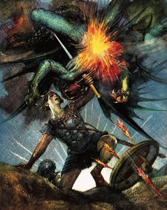 Christian taistelee hengestään tekijältä John Millar Watt
