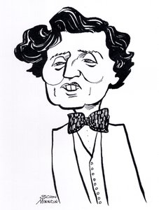 Alban Berg, karikatyyri - itävaltalainen säveltäjä, 9. helmikuuta 1885 - 24. joulukuuta 1935