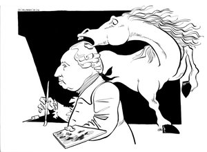 George Stubbs karikatyyri, brittiläinen taidemaalari: 25. elokuuta 1724 - 10. heinäkuuta 1806 tekijältä John Minnion