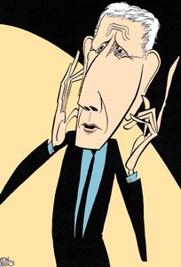 Jonathan Miller, karikatyyri: John Minnion tekijältä John Minnion