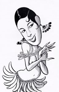 Josephine Baker, karikatyyri tekijältä John Minnion