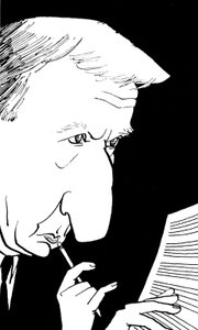 Richard Rodney Bennett, karikatyyri, John Minnion tekijältä John Minnion
