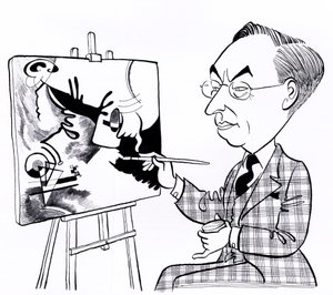 Vassily ( Wassily ) Kandinsky, karikatyyri ja maalaustaulu tekijältä John Minnion
