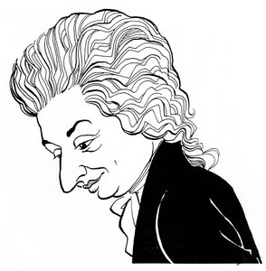 Wolfgang Amadeus Mozart - karikatyyri tekijältä John Minnion
