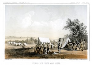 Neuvosto White Mans Horsen kanssa, 1856. tekijältä John Mix Stanley