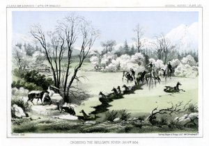 Hellgate-joen ylitys, 6. tammikuuta 1854 1856. tekijältä John Mix Stanley