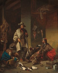 Trapperin mökki, 1858. tekijältä John Mix Stanley