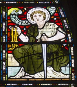 Paisley Abbey, Cottire & Co, syynä John Moyr Smith, Temperance, 1873 tekijältä John Moyr attr.to Smith