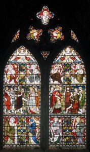 Paisley Abbey, Cottire & Co, John Moyr Smith, Temperence, Faith jne., 1873 tekijältä John Moyr attr.to Smith
