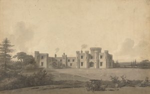 Suunnittelu Knepp Castle, Sussex: Perspective tekijältä John Nash