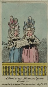 Duetti Hannover Squaren konsertissa, 1788 (etsaus ja wc)