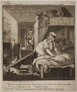 Patenttisammutin, joka on turvallinen ja helppo tapa sammuttaa kynttilä, 1801 (akvatintti). tekijältä John Nixon