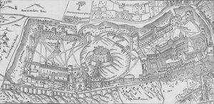 Nordensin näkymä Windsorin linnasta, 1607. 1895 tekijältä John Norden