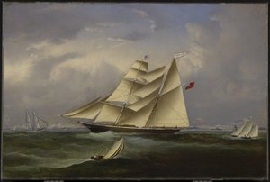 Ocean Bride lähtee Halifaxin satamasta, 1854 tekijältä John OBrien