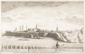 St Andrews Delineated - Näkymät St Andrewsin kaupungista luoteesta (kynä ja pese paperille)