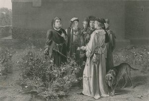 Kohtaus temppelipuutarhassa, kuningas Henrik VI, ensimmäinen osa tekijältä John Pettie