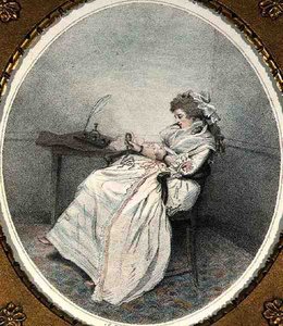 Mietitään miniatyyriä, kaiverrettua ja pubia. taiteilijan toimesta tekijältä John Raphael Smith