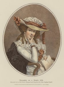 Ajatuksia sinkkuelämästä (chromolitho)
