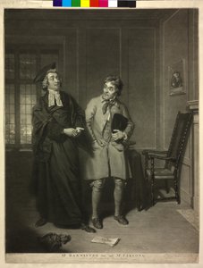 William Parsons "Sheepface" -nimisenä "The Village Lawyer" -elokuvassa. tekijältä John Raphael Smith