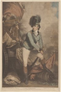 Everstiluutnantti Tarleton tekijältä John Raphael Smith after Sir Joshua Reynolds