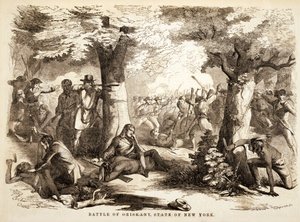 Oriskanyn taistelu, New Yorkin osavaltio, pubi. 1867 tekijältä John Reuben Chapin
