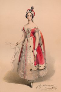 Vieras kuningatar Victorias Bal Costumén asussa 12. toukokuuta 1842 1843.