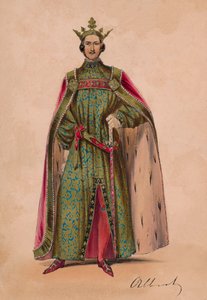 Prinssi Albert puvussa Plantagenet King Edward III:na Bal Costumelle, 12. toukokuuta 1842, 1843.