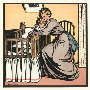 Kensington Rhymes: Hyvää yötä (väri litho) tekijältä John Robert (after) Monsell
