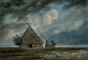 Paimenkota Napolin ja Porticin välillä tekijältä John Robert Cozens