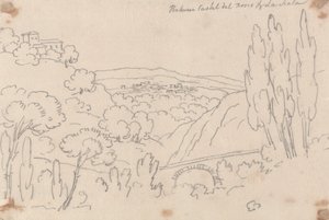 Castel del Boscon ja La Scalan välissä tekijältä John Robert Cozens