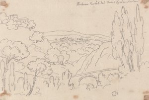 Castel del Boscon ja La Scalan välillä tekijältä John Robert Cozens