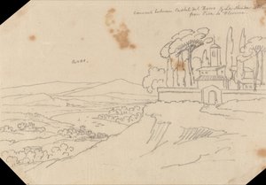 Castel del Boscon ja La Strada Scalan välinen luostari tekijältä John Robert Cozens