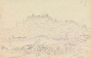 Monte Olivetton luostari Firenzen lähellä tekijältä John Robert Cozens