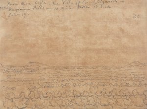 Mirabellasta, kreivi Algarottin huvilasta Euganean kukkuloilla. tekijältä John Robert Cozens
