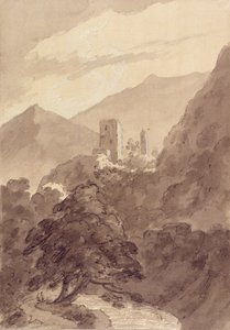 Graubündenissa (tussi ja tussi, akvarelli paperille) tekijältä John Robert Cozens